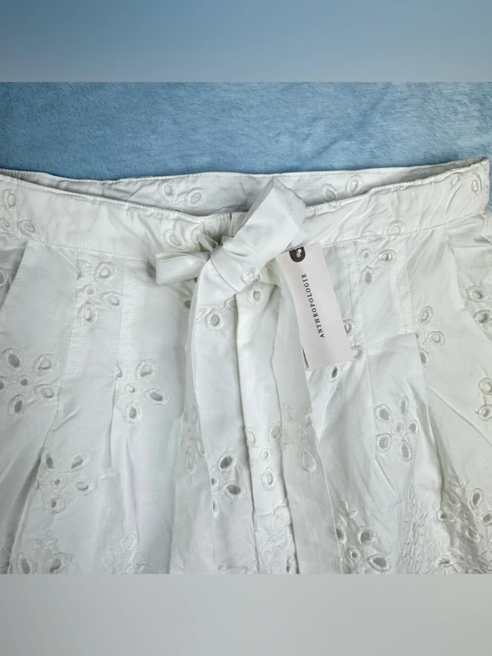 Anthropologie En Saison Women's Marina Cotton Eyelet Shorts Size M New